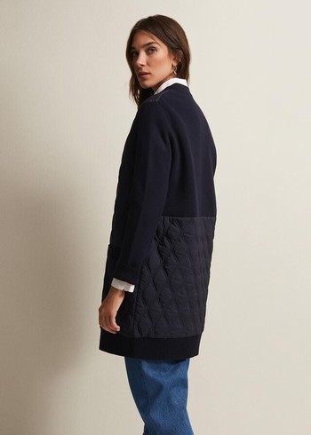 Phase Eight Zadie Quiltedigan Coats Navy Canada | WDITKZ-802